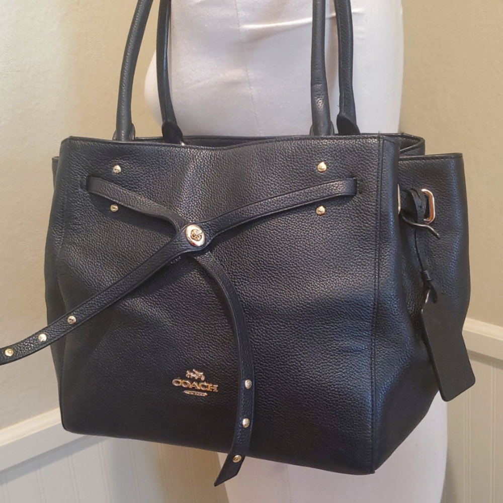 Coach Turnlock Tie Shoulder Bag - Picture 2 of 12